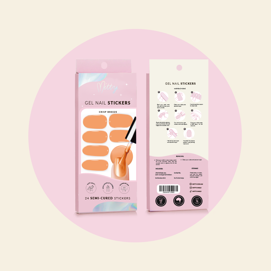 Mitty Semi Cured Gel Nail Stickers - Crisp Breeze
