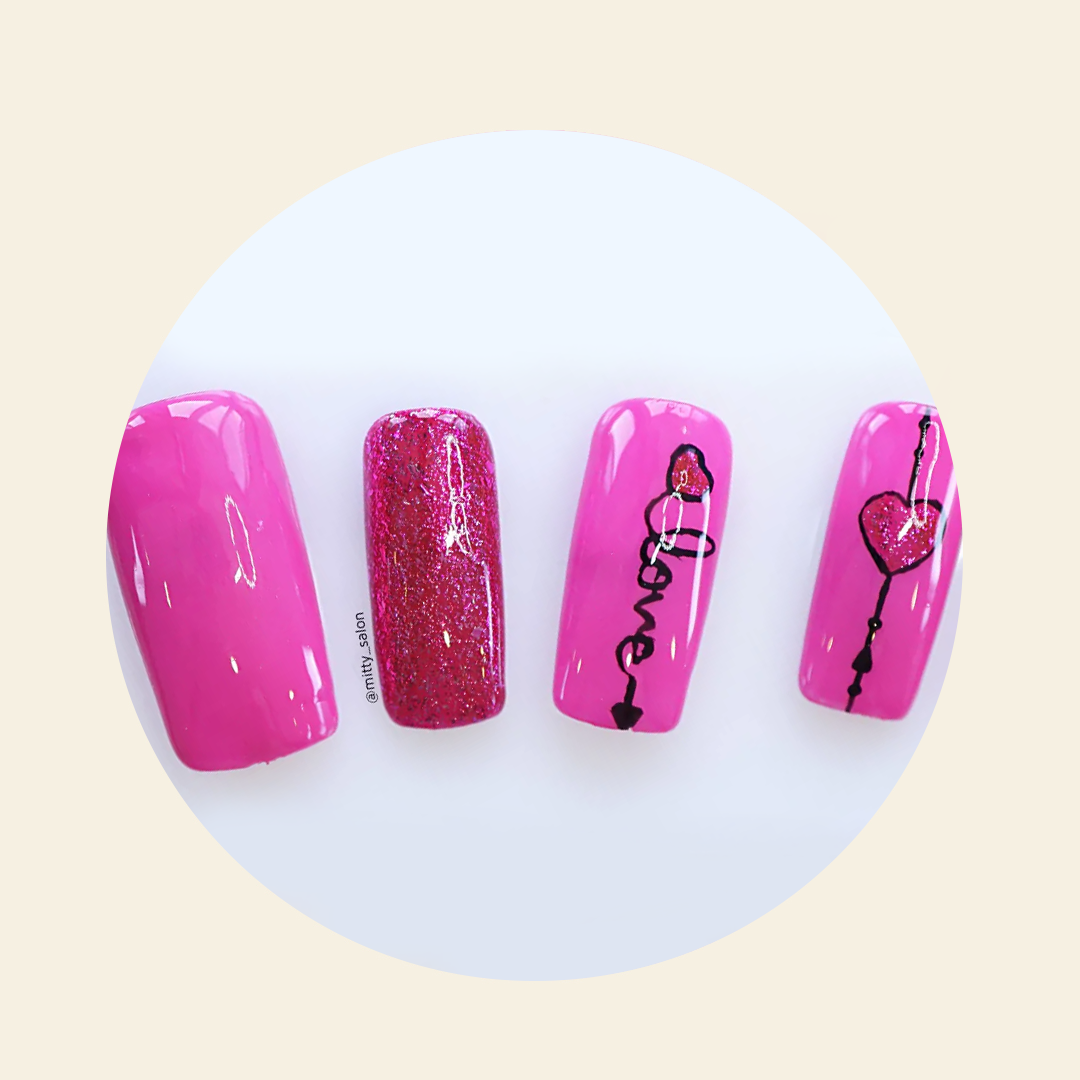 Mitty Platinum Glitter Pop Pink 15ml