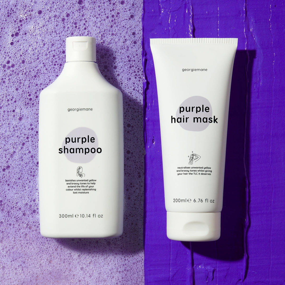 Georgiemane Purple Shampoo + Purple Hair Mask duo