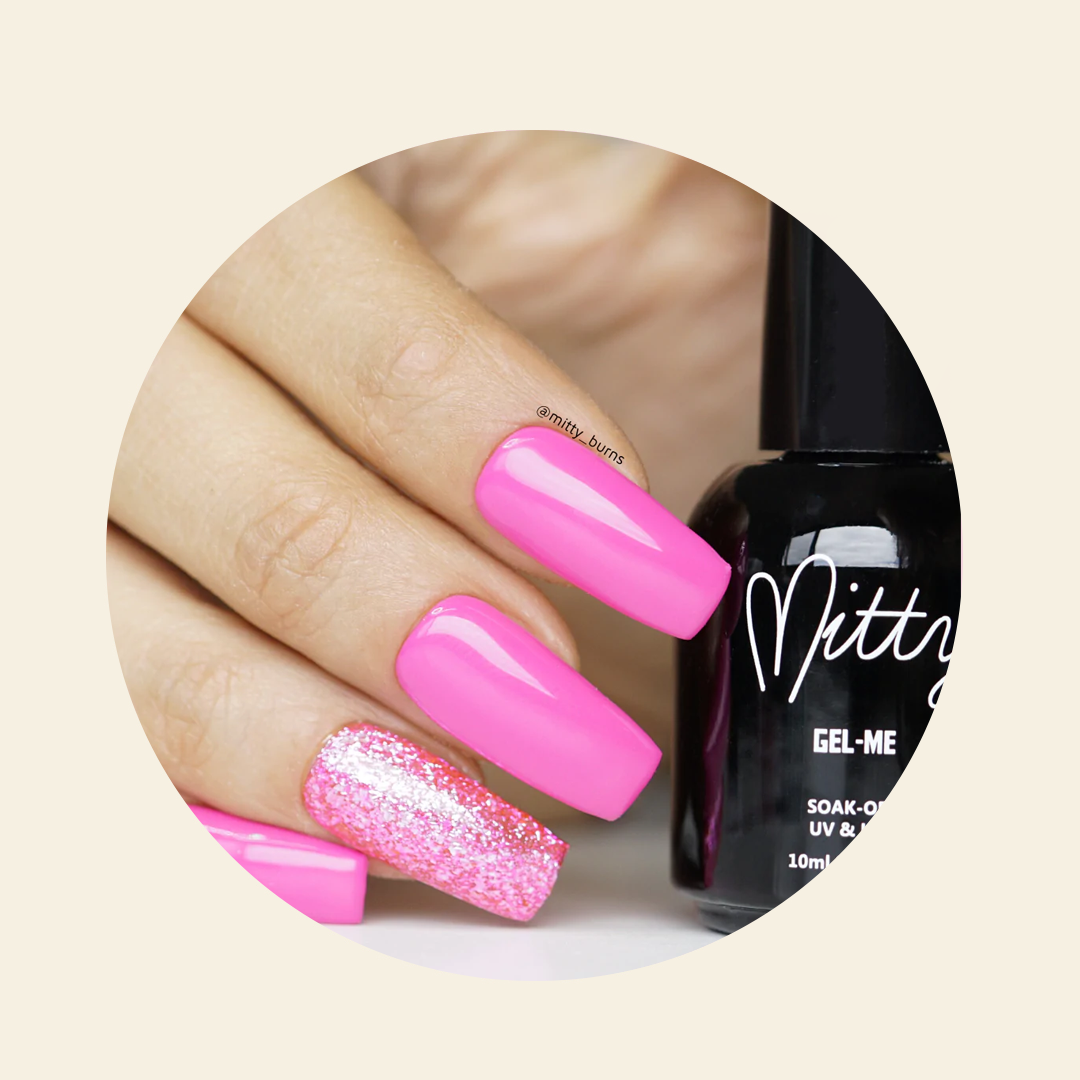 Mitty Platinum Glitter Peony Pink 15ml