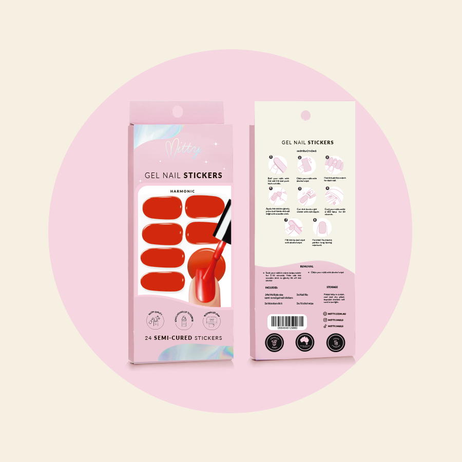 Mitty Semi Cured Gel Nail Stickers - Harmonic