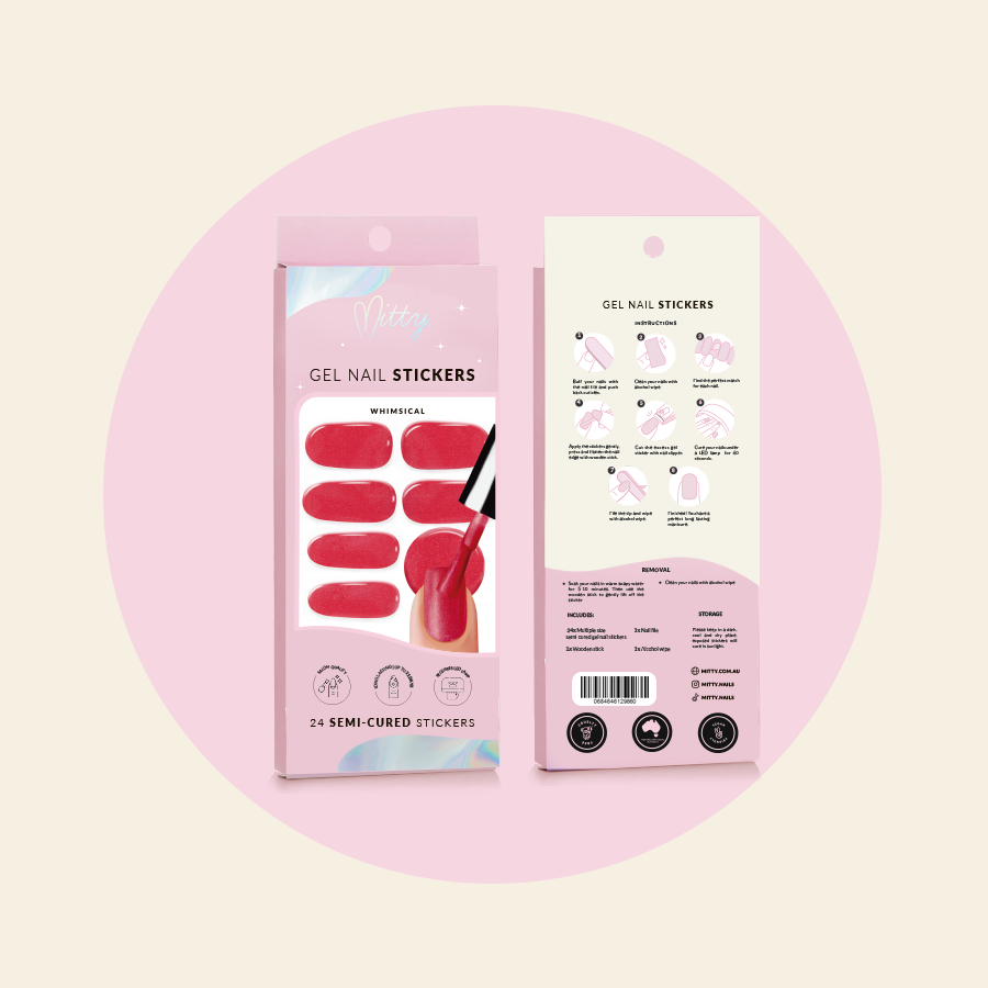 Mitty Semi Cured Gel Nail Stickers - Whimsical