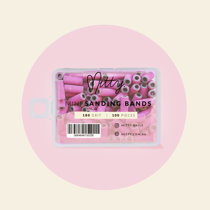 Mitty Mini Sanding Bands 180 Grit - 100 pieces