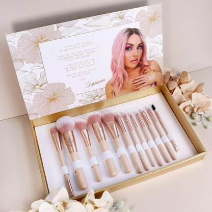 xoBeauty Lush Nude Brush Set 12 Piece