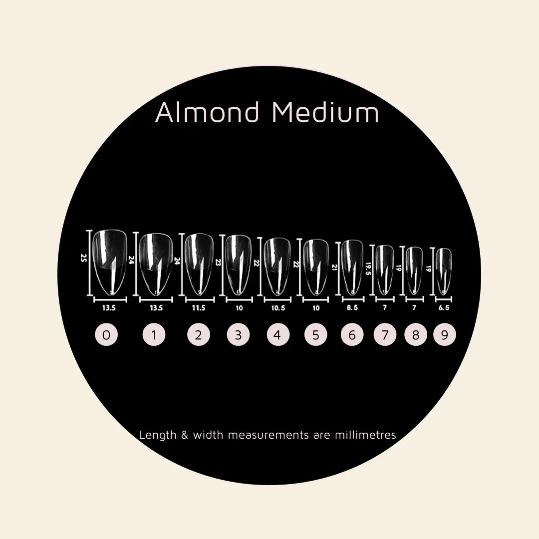 Mitty Almond Full Cover Nail Tips