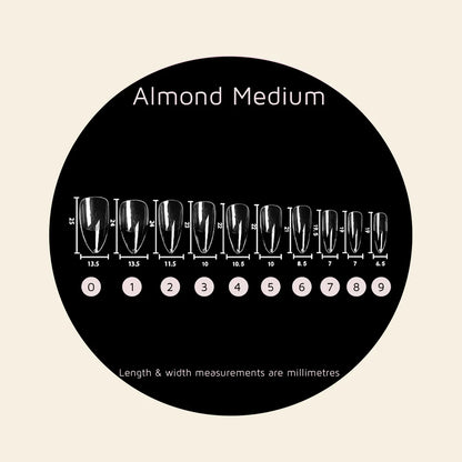 Mitty Almond Full Cover Nail Tips