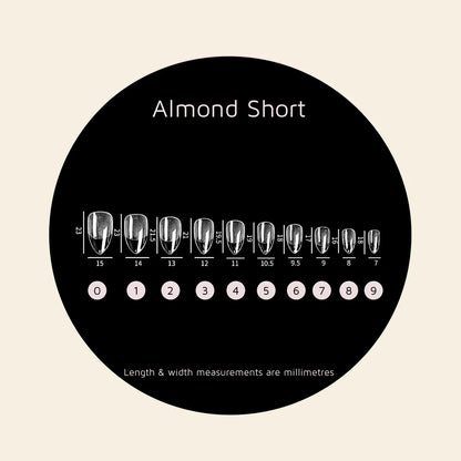 Mitty Almond Full Cover Nail Tips
