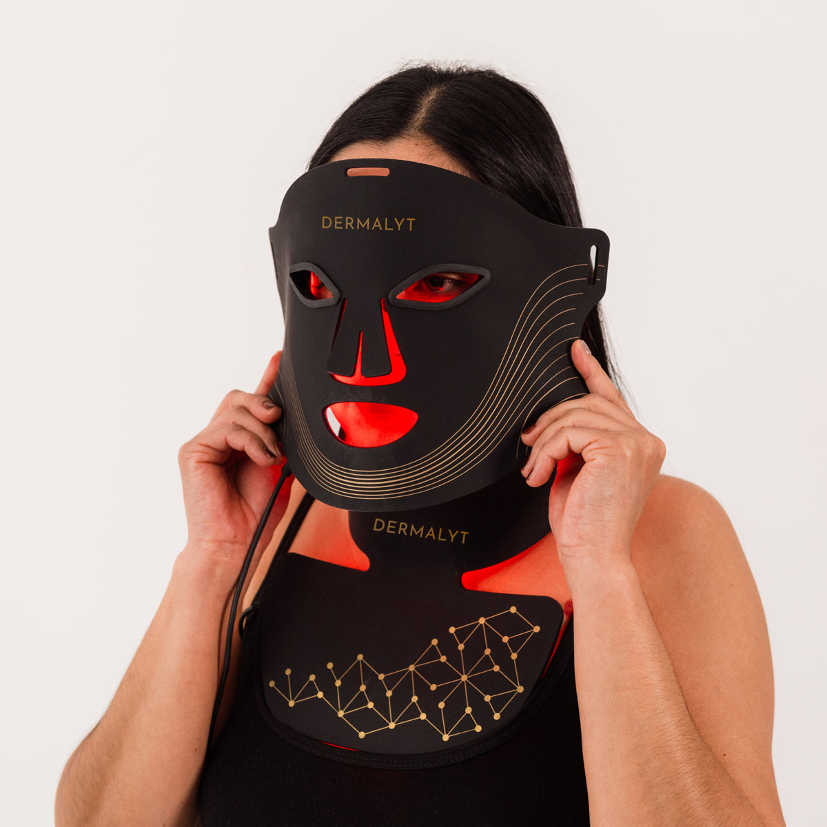 Dermalyt Pro LED face and neck masks included in the Face + Neck + Gua Sha bundle