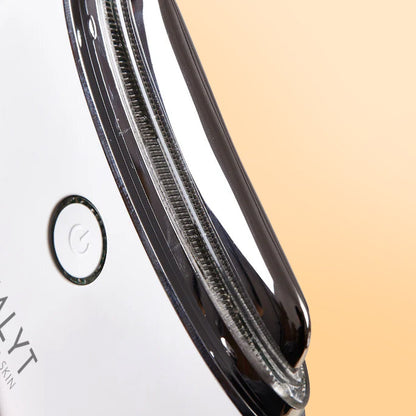 Close-up of the Dermalyt Pro LED Gua Sha sculpting edge